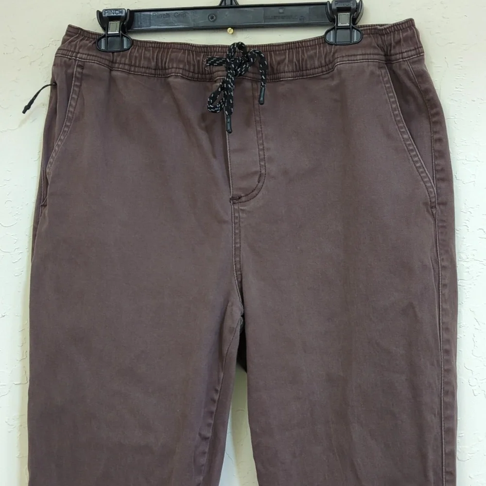 RSQ Bundle of (3) Black Brown & Gray Twill Jogger Pants Size Large